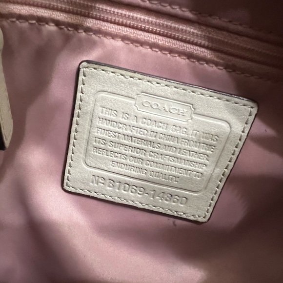 Coach Beige/Gold OP Art Sequins, Canvas and Leather Kristin Hobo - Authentic - Picture 10 of 15